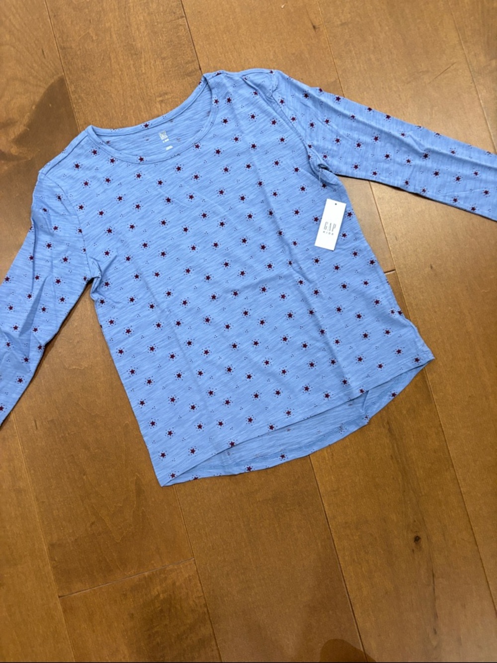 GAP Blue Long Sleeve Tee with Tiny Star Motif